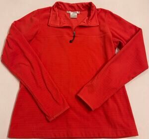 Women's Nike Golf NikeFit Therma 1/4 Zip Pullover Fleece Sz M Coral Pink